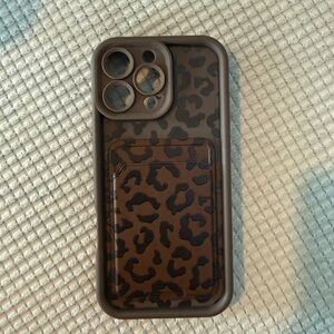Amazon Brown Leopard Phone Case with Card Slot